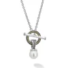 Discount Pearl Toggle Pendant Necklace Pearl