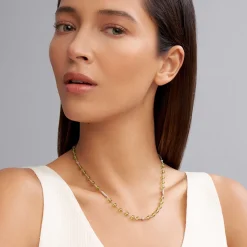 Shop Peridot Beaded Necklace Silver