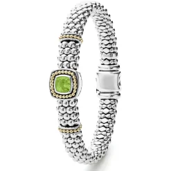 Online Peridot Caviar Bracelet | 9Mm Two-Tone