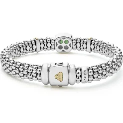 Online Peridot Caviar Bracelet | 9Mm Two-Tone