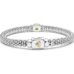 New Peridot Caviar Bracelet | 6Mm Two-Tone