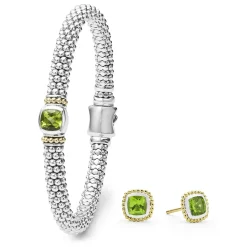 Fashion Peridot Caviar Gift Set Two-Tone