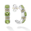 Online Peridot Hoop Earrings Two-Tone