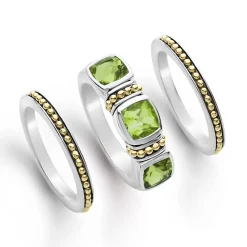 Fashion Peridot Stacking Rings Stacking Rings