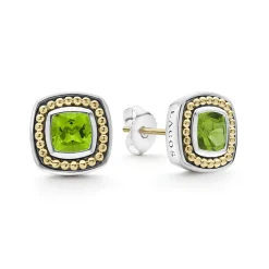Online Peridot Stud Earrings Two-Tone