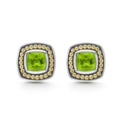 Online Peridot Stud Earrings Two-Tone