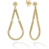 Cheap Petite 18K Gold Superfine Caviar Tear Drop Earrings Drop Earrings