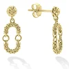 Fashion Petite 18K Gold Superfine Caviar Drop Earrings Gold