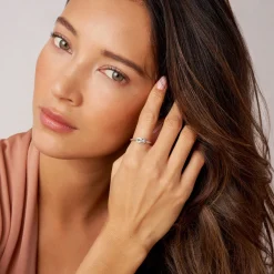 Cheap Petite Two-Tone Knot Diamond Ring Two-Tone