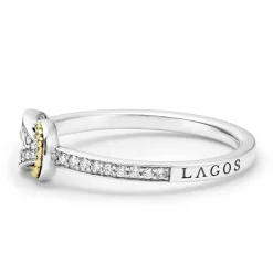 Cheap Petite Two-Tone Knot Diamond Ring Two-Tone
