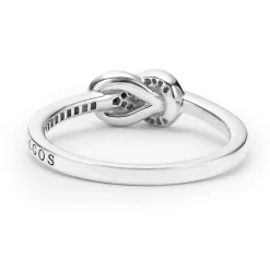 Shop Petite Two-Tone Knot Diamond Ring Diamonds