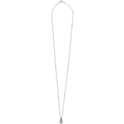 Clearance Petite Two-Tone Knot Diamond Pendant Necklace Two-Tone