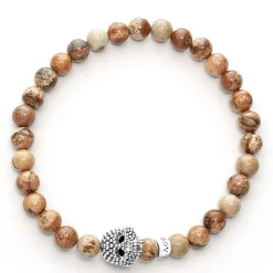 Clearance Picture Jasper Skull Bracelet Bracelets