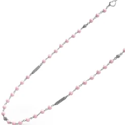 Clearance Pink Ceramic Beaded Necklace Chains