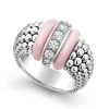 Best Pink Ceramic Caviar Diamond Ring Diamonds