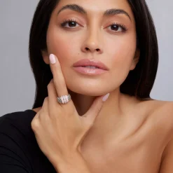 Best Pink Ceramic Caviar Diamond Ring Diamonds