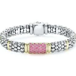 Online Pink Sapphire Caviar Bracelet | 9Mm Gemstones