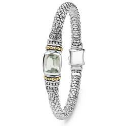 Cheap Prasiolite Caviar Bracelet | 6Mm Two-Tone