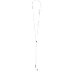 Best Sale Pyramid Lariat Necklace Two-Tone