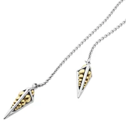 Best Sale Pyramid Lariat Necklace Two-Tone