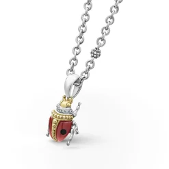 New Red Agate Beetle Diamond Pendant Necklace Diamonds
