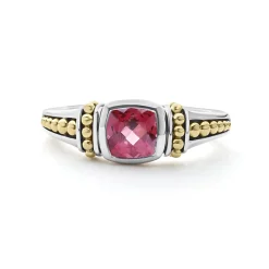 New Rhodolite Garnet Ring Two-Tone