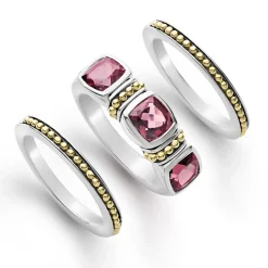 Fashion Rhodolite Garnet Stacking Rings Gemstones
