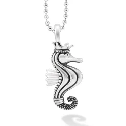 Clearance Seahorse Pendant Necklace Silver