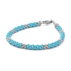 Clearance Seven Silver Station Ceramic Bracelet | 5Mm Silver