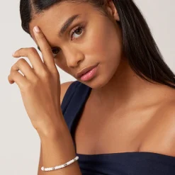 Sale Seven Silver Station Ceramic Bracelet | 5Mm Two-Tone