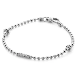 Store Silver Caviar Beaded Bracelet Silver