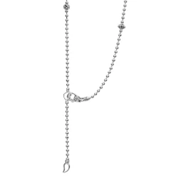 Cheap Silver Caviar Beaded Necklace Chains