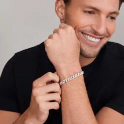 Online Silver Curb Chain Bracelet | 8Mm Bracelets