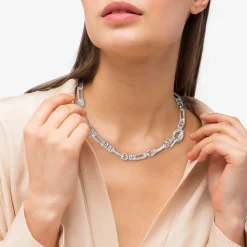 Sale Silver Link Necklace Silver