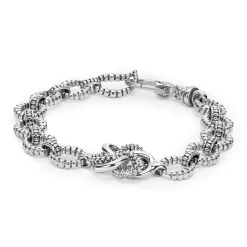 Fashion Silver Love Knot Link Bracelet Silver