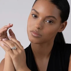 Outlet Silver Love Knot Ring Statement Rings