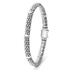 Online Silver Station Caviar Bracelet | 6Mm Silver