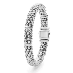 Clearance Silver Station Caviar Bracelet | 9Mm Silver