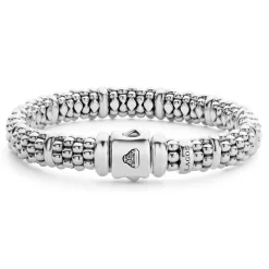 Clearance Silver Station Caviar Bracelet | 9Mm Silver