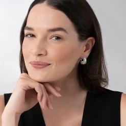 Online Silver Station Caviar Huggie Earrings Silver