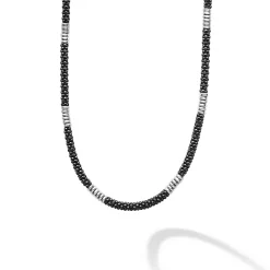 Online Silver Station Ceramic Beaded Necklace Silver