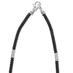 Online Silver Station Ceramic Beaded Necklace Silver