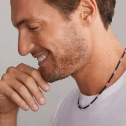 Store Silver Station Matte Ceramic Beaded Necklace Necklaces & Chains