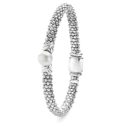 Store Silver X Pearl Caviar Bracelet | 6Mm Silver
