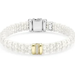 Hot Single Station Ceramic Diamond Bracelet | 9Mm Diamonds