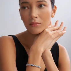 Outlet Single Station Diamond Caviar Bracelet | 6Mm Silver