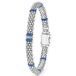 Outlet Single Station Diamond Caviar Bracelet | 6Mm Silver