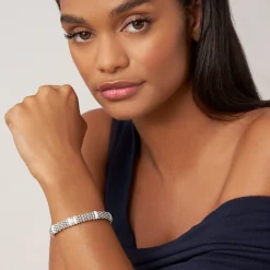 Flash Sale Single Station Diamond Caviar Bracelet | 9Mm Two-Tone