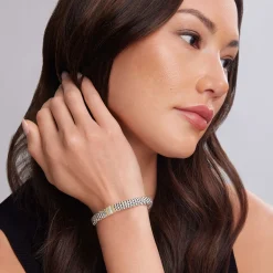 Shop Single Station Diamond Caviar Bracelet | 9Mm Diamonds