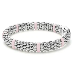 Hot Single Station Diamond Caviar Bracelet | 9Mm Two-Tone